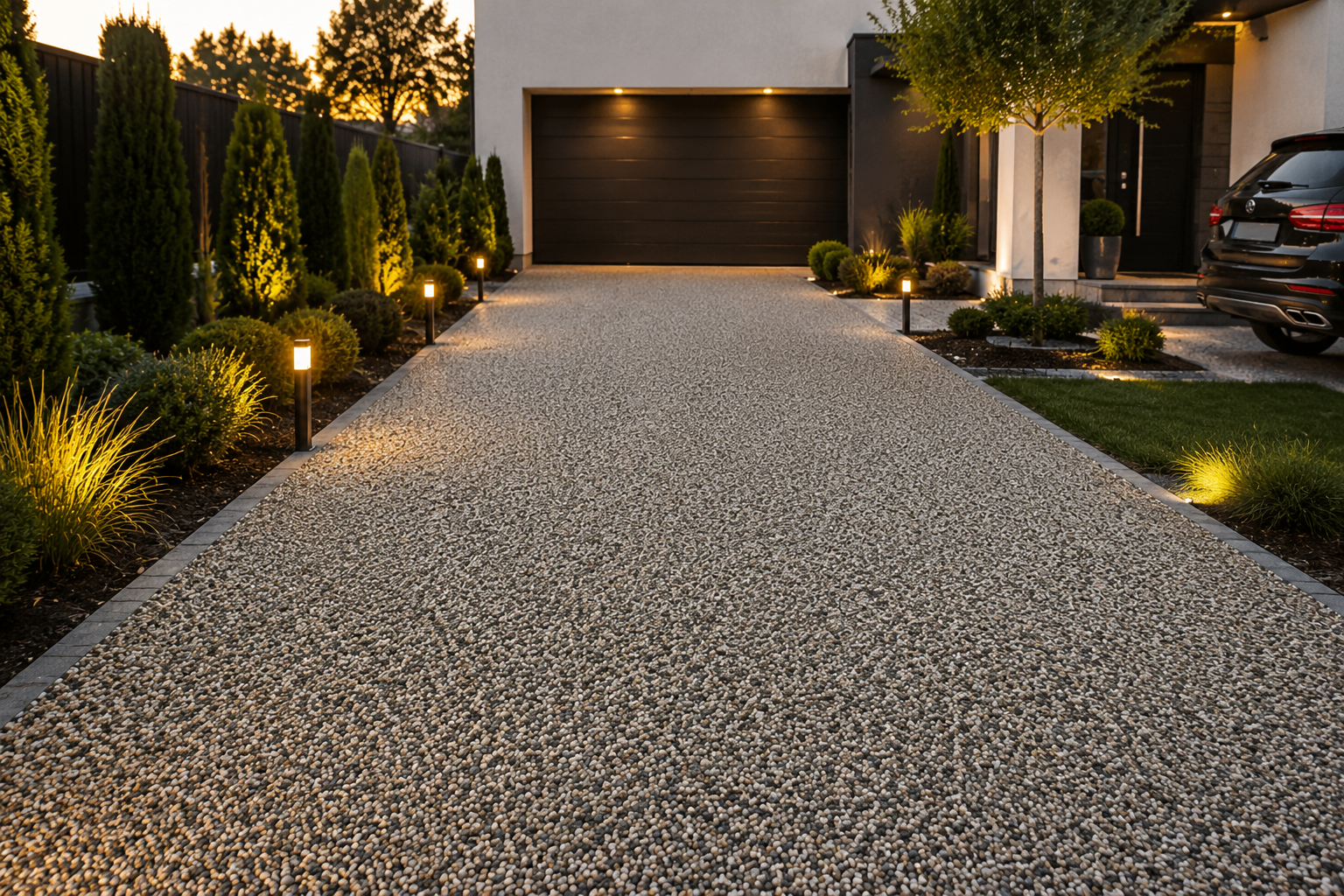 resin bound gravel on driveway
